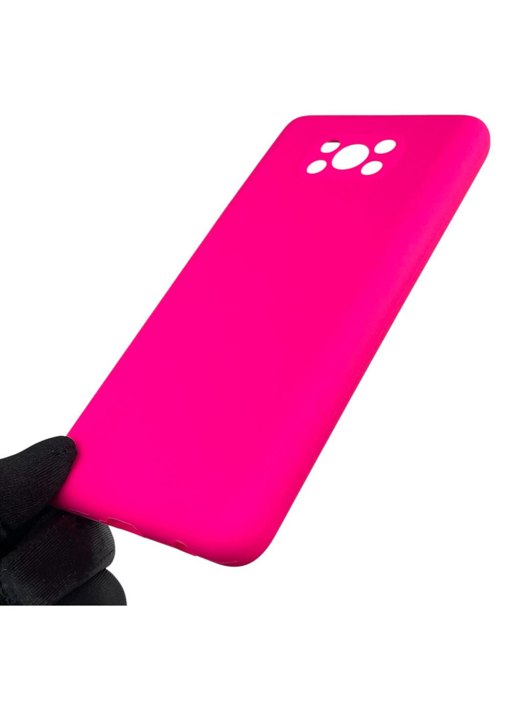 Чохол для Poco X3 NFC силіконовий з мікрофіброю нековзний на сяомі поко х3 нфс малиновий Xiaomi (366389829)