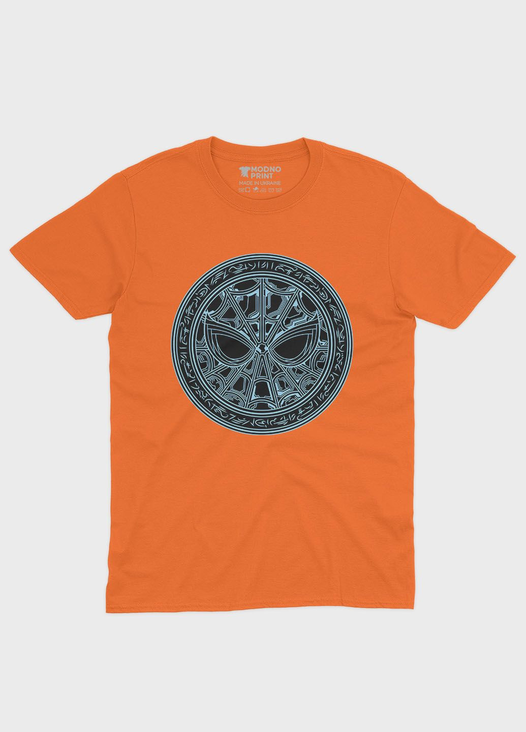 Помаранчева демісезонна футболка для дівчинки з принтом супергероя - людина-павук (ts001-1-ora-006-014-088-g) Modno