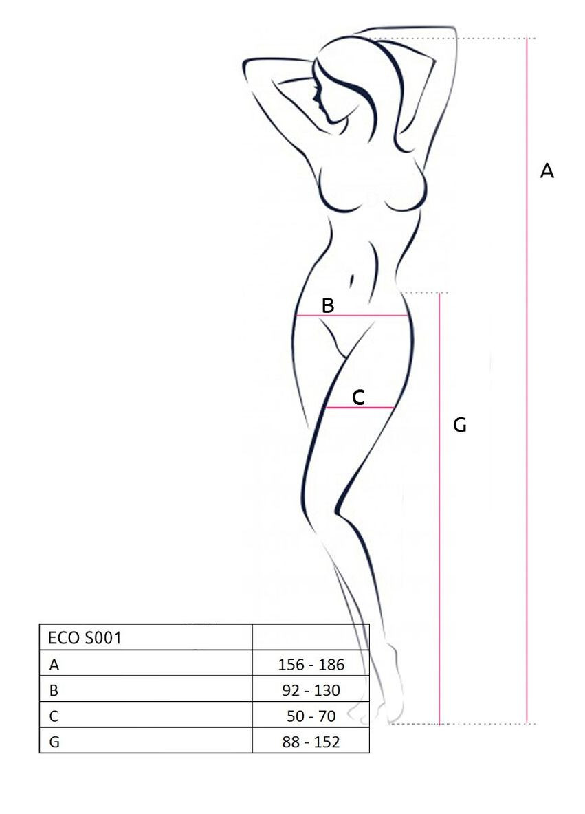 Еротичні колготки-бодістокінг ECO S001 red, з доступом, декор метелики, підв’язки Passion (297572088)