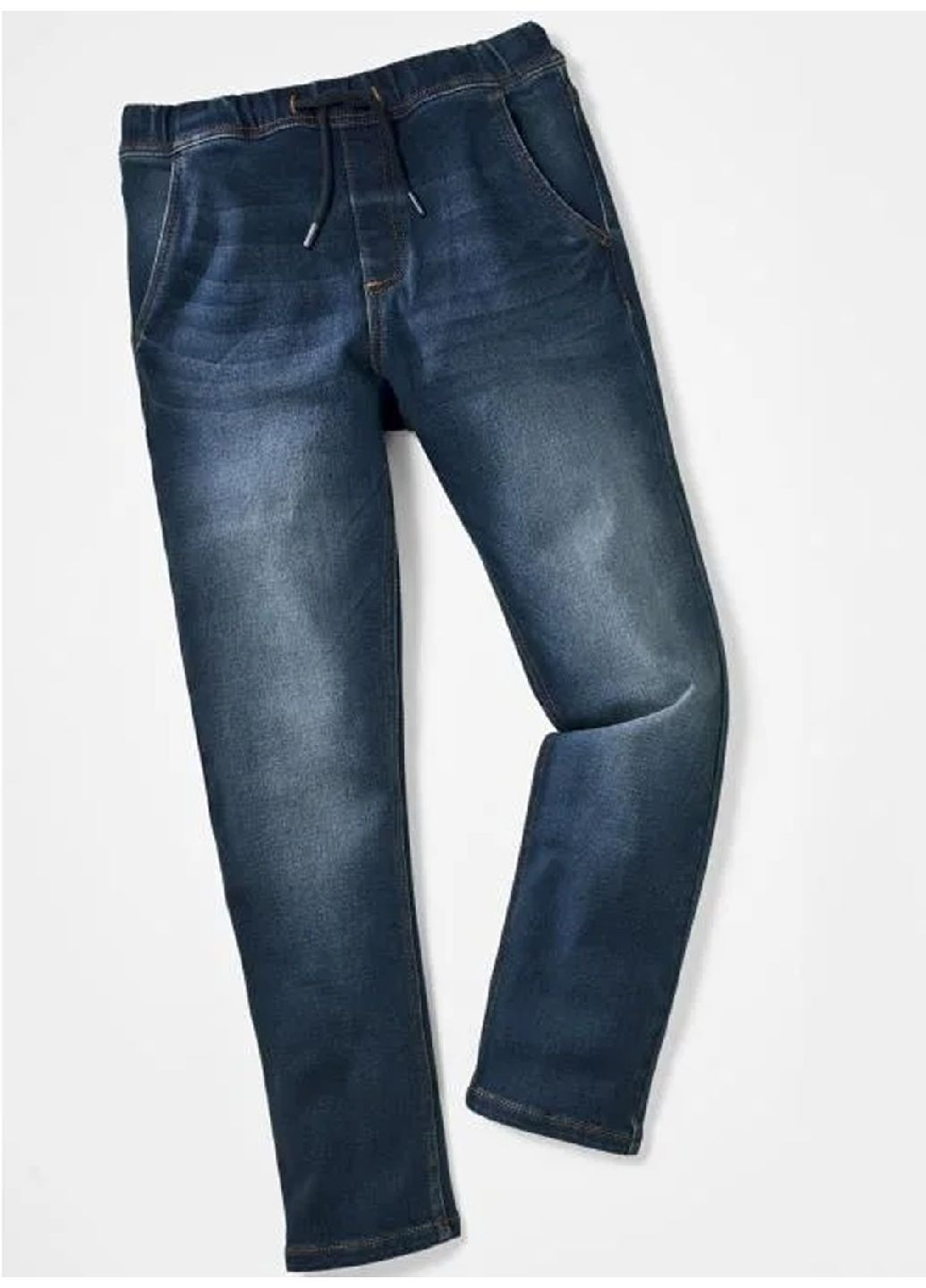 Темно-синие демисезонные прямые утепленные джинсы Esmara