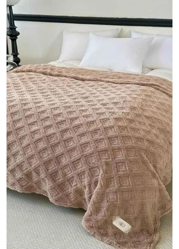 Двухспальный махровый однотонный плед (p-18813) Носи своє (370656573)