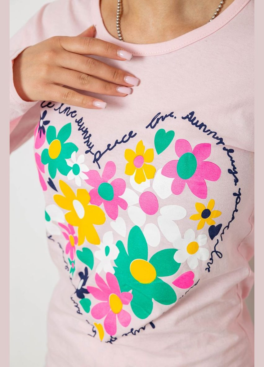 Розовая пижама женская с принтом, 243r1051 Ager