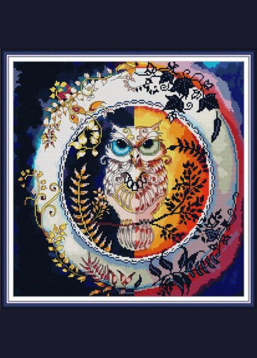 Набір для вишивання за нанесеною на канву схемою "Day and night ".AIDA 14CT printed, 42*42 см Joy Sunday (313613492)