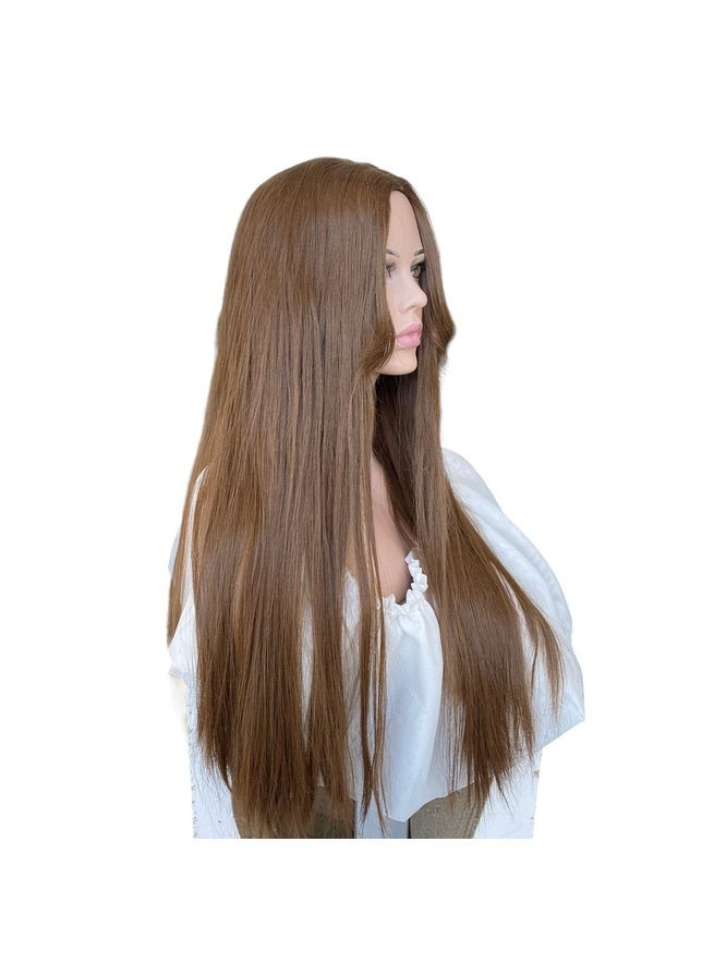 Перука жіноча довга пряма русява без чубчика з проділом 70 см No Brand 7539 (299317343)