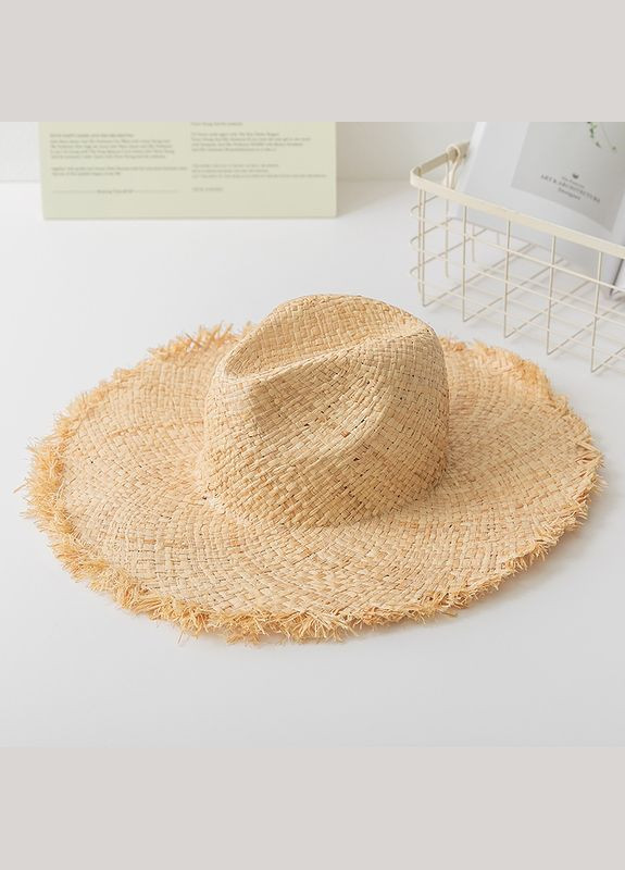 Літній широкополий капелюх Федора постані поля з бахромою No Brand (293815351)