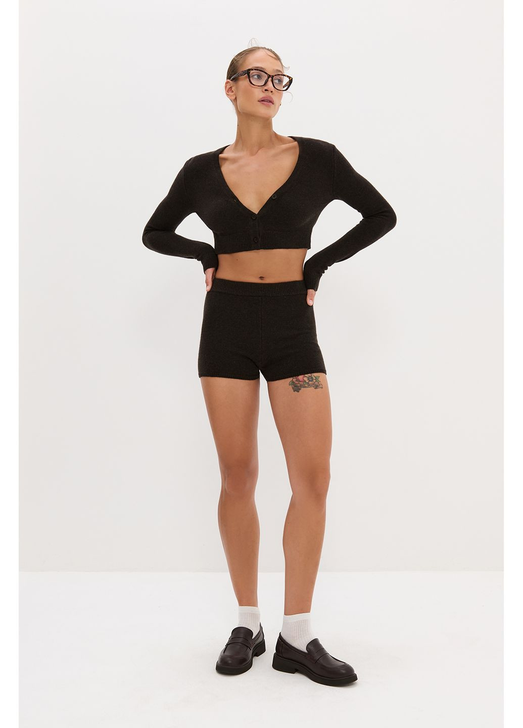 Кардиган укорочений із додаванням вовни ягняти 7007 Papaya (360729637)