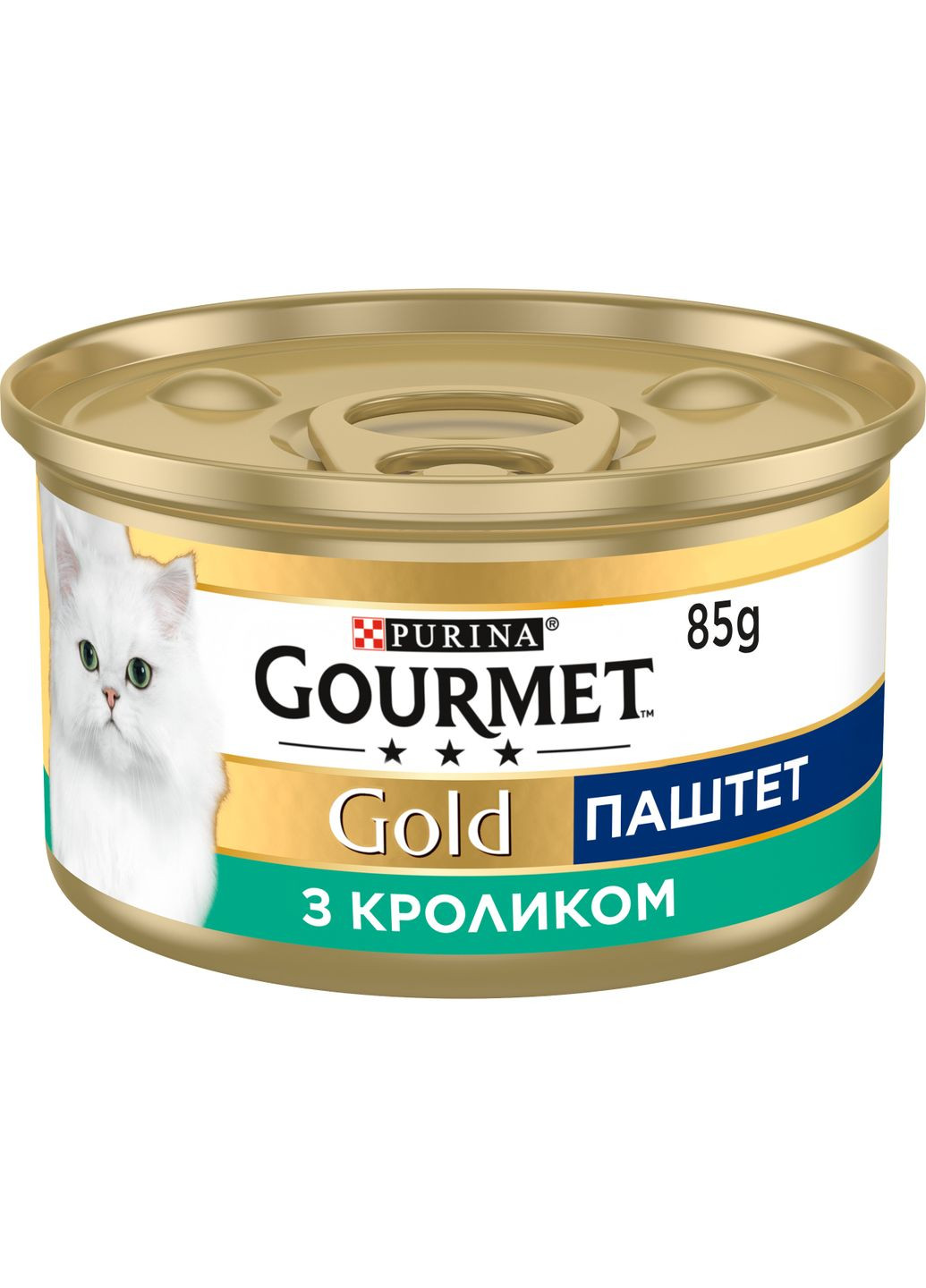 Вологий корм Gold для дорослих котів, паштет, з кроликом, 85 г Gourmet (330007543)