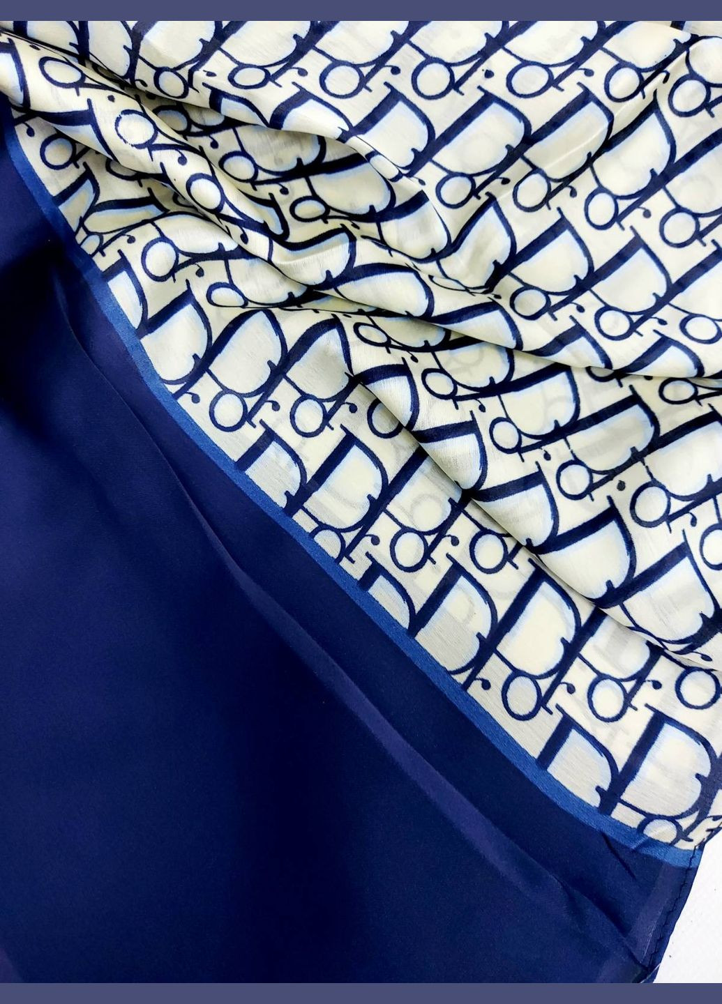 Шовковий жіночий шарф - палантин Синій No Brand (347250697)