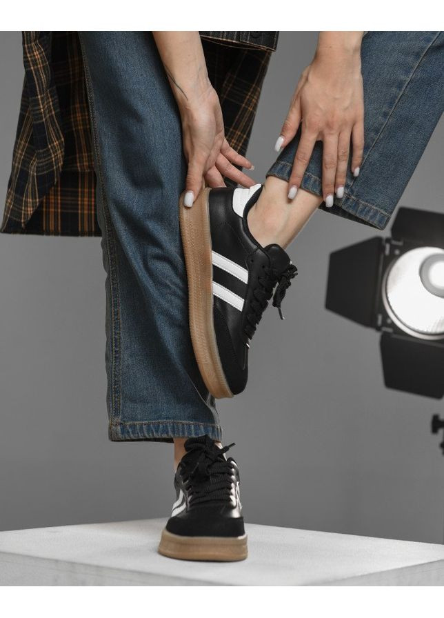 Женские кроссовки Campus black/white No Brand чёрные демисезоны (361230437)