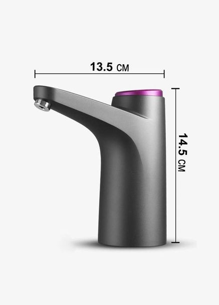 Автоматична помпа для води акумуляторна 1200 мА·год з вибором об'єму, насос бутильованої води, чорна Quality (334293561)