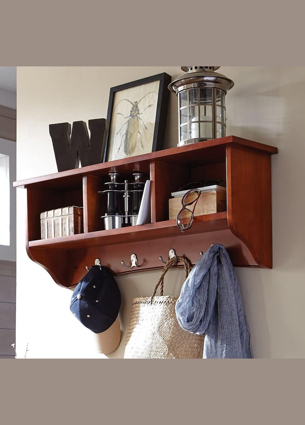 Вешалка для одежды из дерева Эйджакс махагон (ВДО-004508) No Brand (327865578)