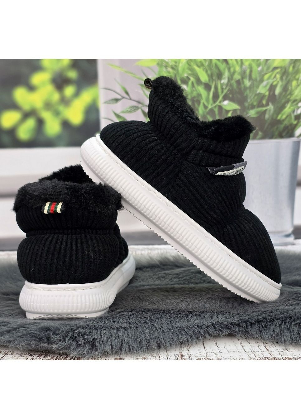 Тапочки жіночі закриті чуні високі на хутрі Luck Line (369504761)