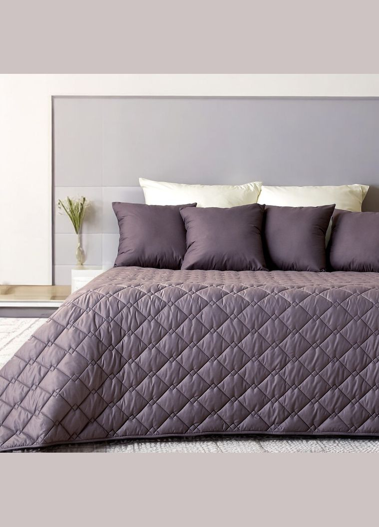 Двостороннє покривало Стиль Cube 210х240 см мікрофібра з антиалергенним волокном, шоколад/беж (8-32405*002) IDEIA (311226030)