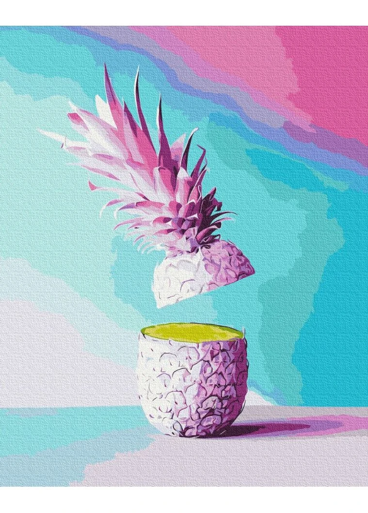 Картины по номерам "Часть ананаса" раскраски по цифрам. 40*50 см. Украина Brushme (396369352)