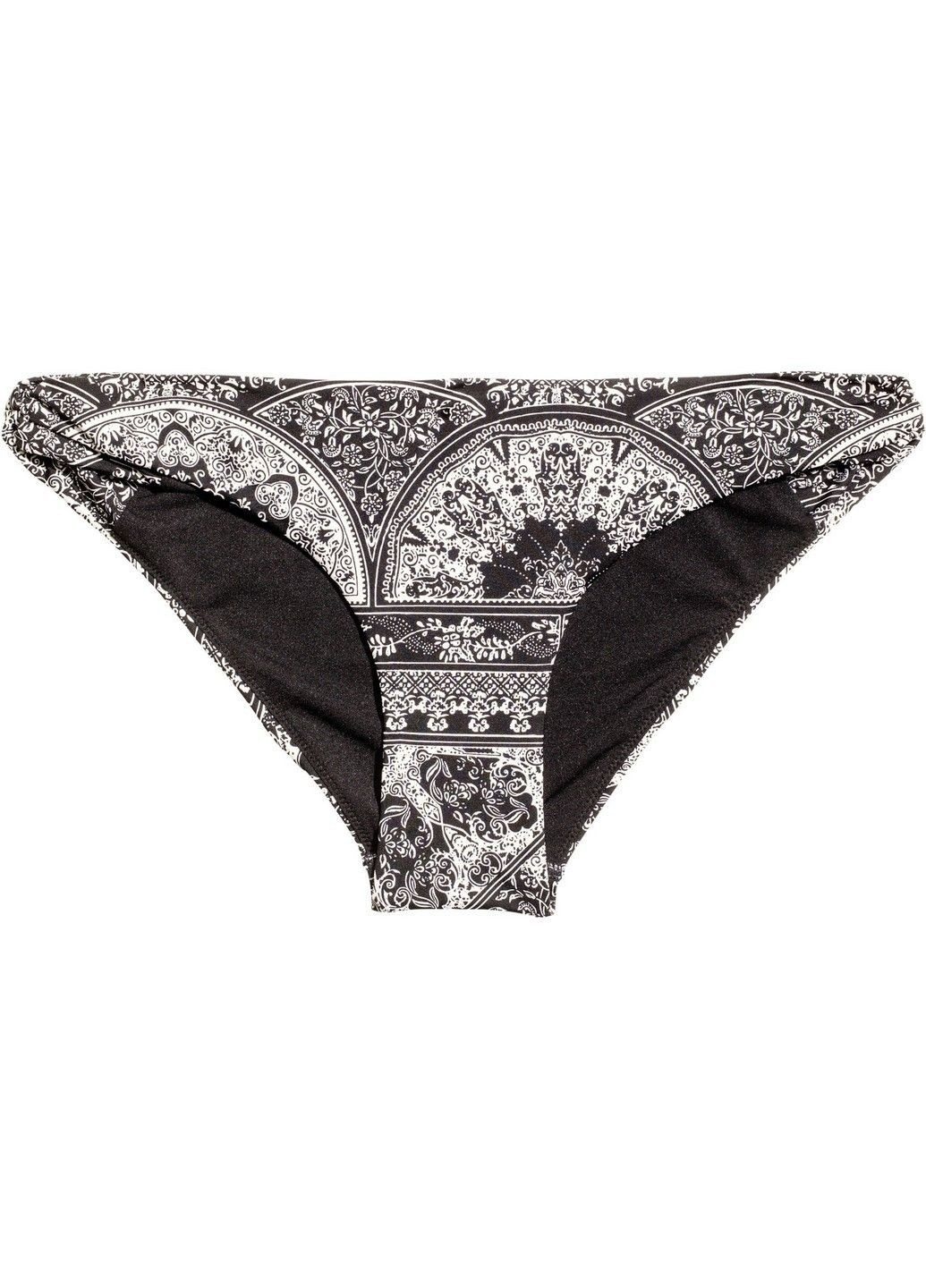 Черные купальные плавки с абстрактным узором H&M