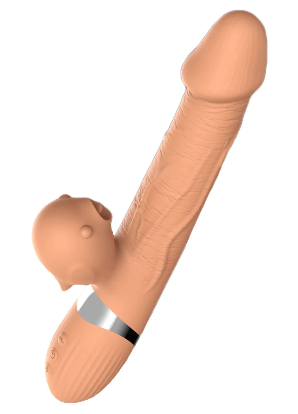 Вібратор Basia Thtusting Vibrator 2 in 1 Tongue Vibrators USBBoss Series 21282 Boss Series (391586334)