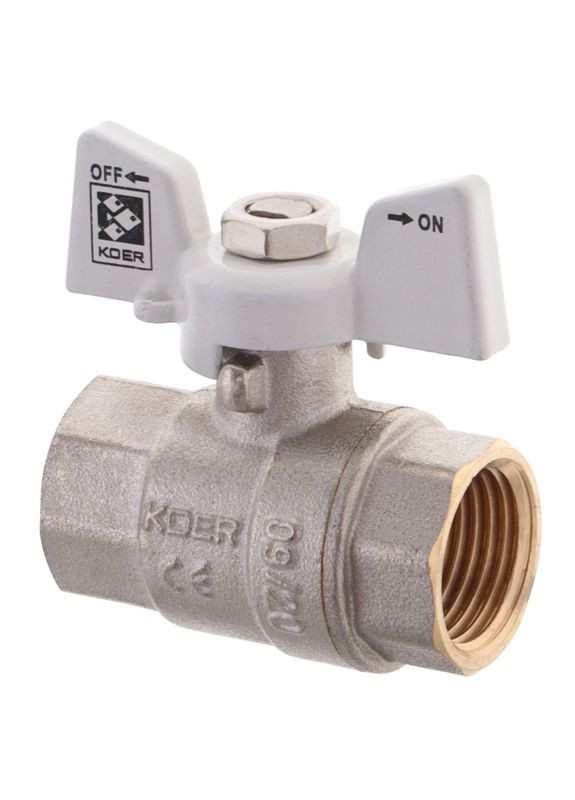 Кран кульовий 1/2" ГГМ (KR.217.W) білий (KR0177) KOER (315442219)