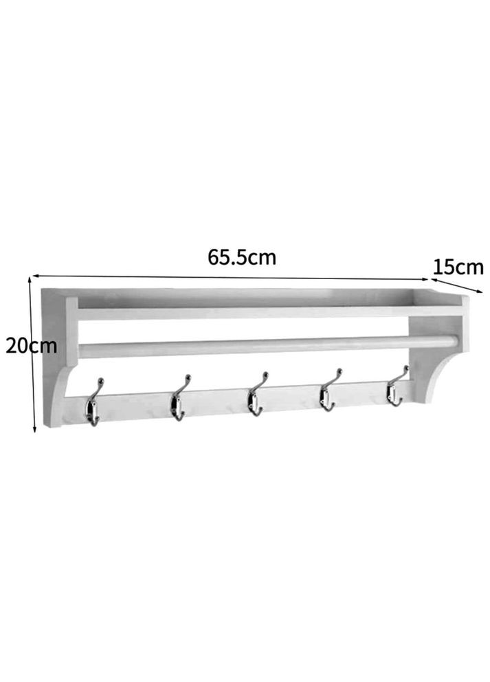 Вішалка для одягу з дерева Гамільтон 5 капучино (ВДО-501009) No Brand (327846237)