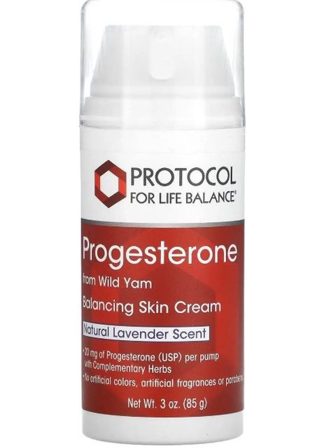 Крем для обличчя із прогестероном Progesterone From Wild Yam Balancing Skin Cream 85 г Protocol for Life Balance (359473555)