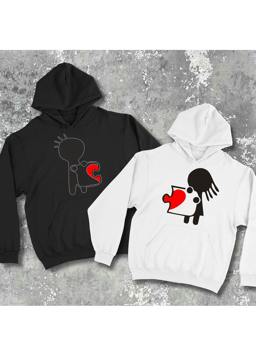 Парні худі з принтом - Пазл! Hand Made (361264543)