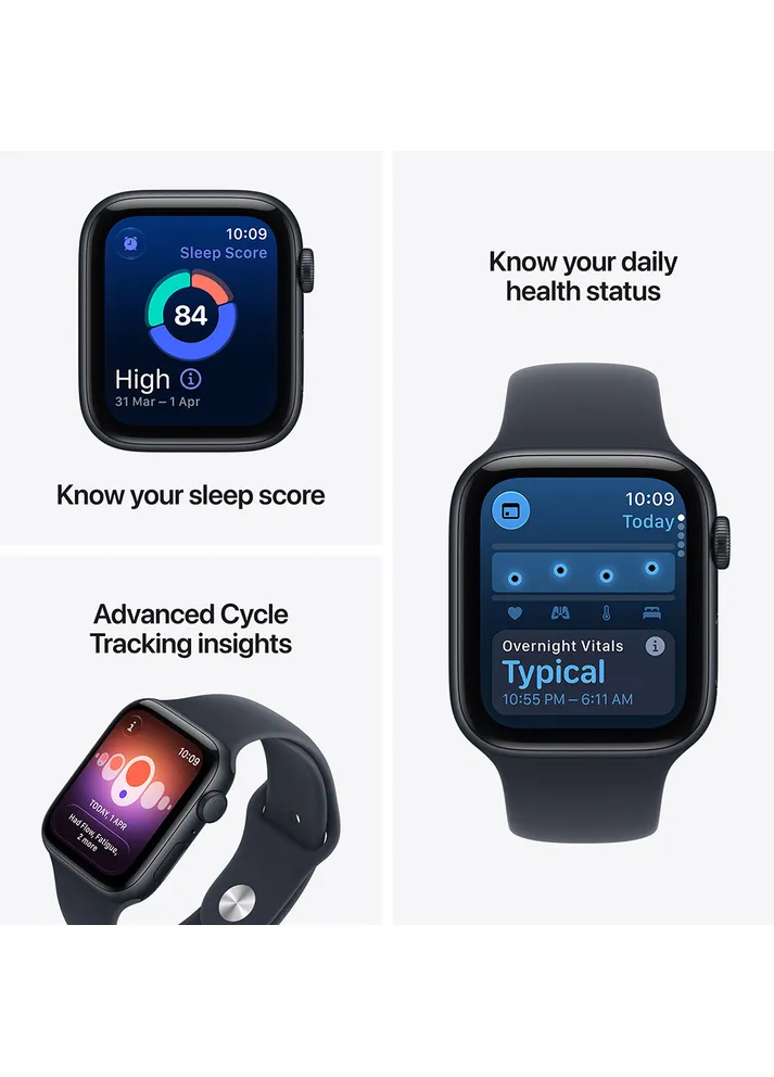 Смарт-годинник Watch SE 3 GPS 44mm Midnight Aluminium Case with Navy Blue Sport Band - S/M (MJL74RK/A) Apple (410699868)