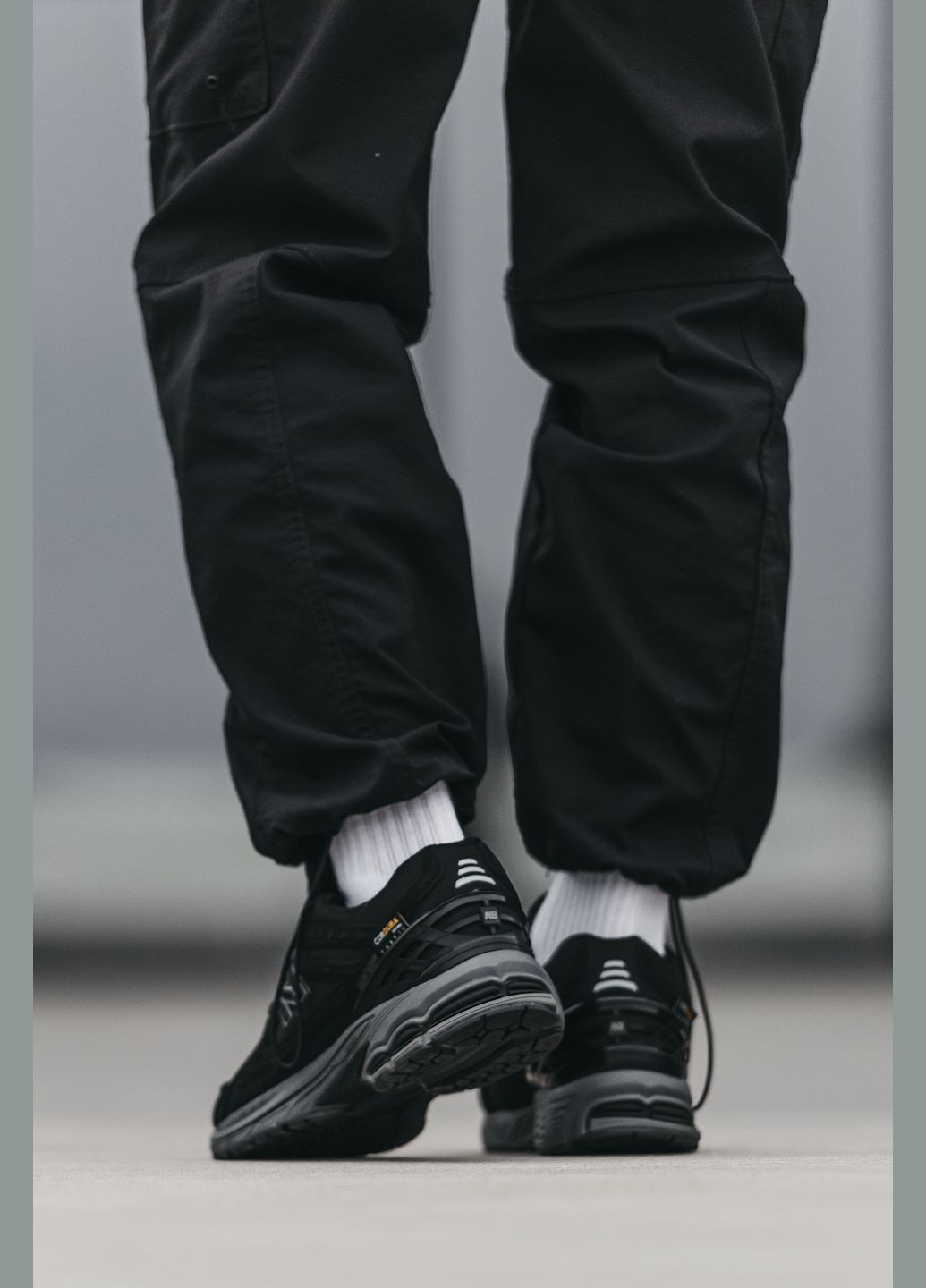 Черные зимние кроссовки зимние мужские new balance 1906r winter black grey fur gore-tex | нью беланс 1906r черные серые с мехом No Brand