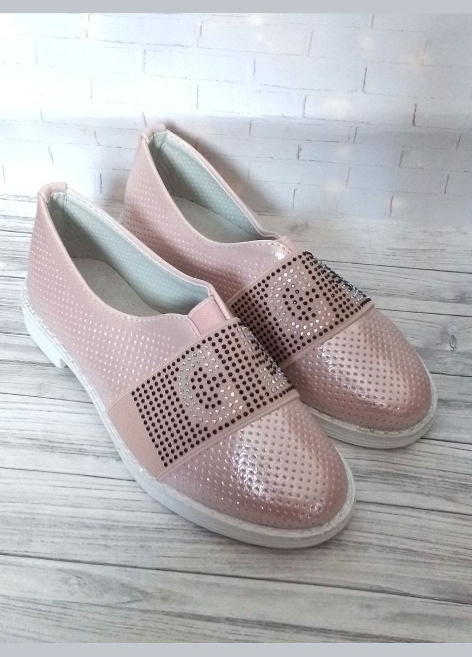 Туфлі для дівчаток з перфорацією світло-рожевого кольору Lilin Shoes (322318852)
