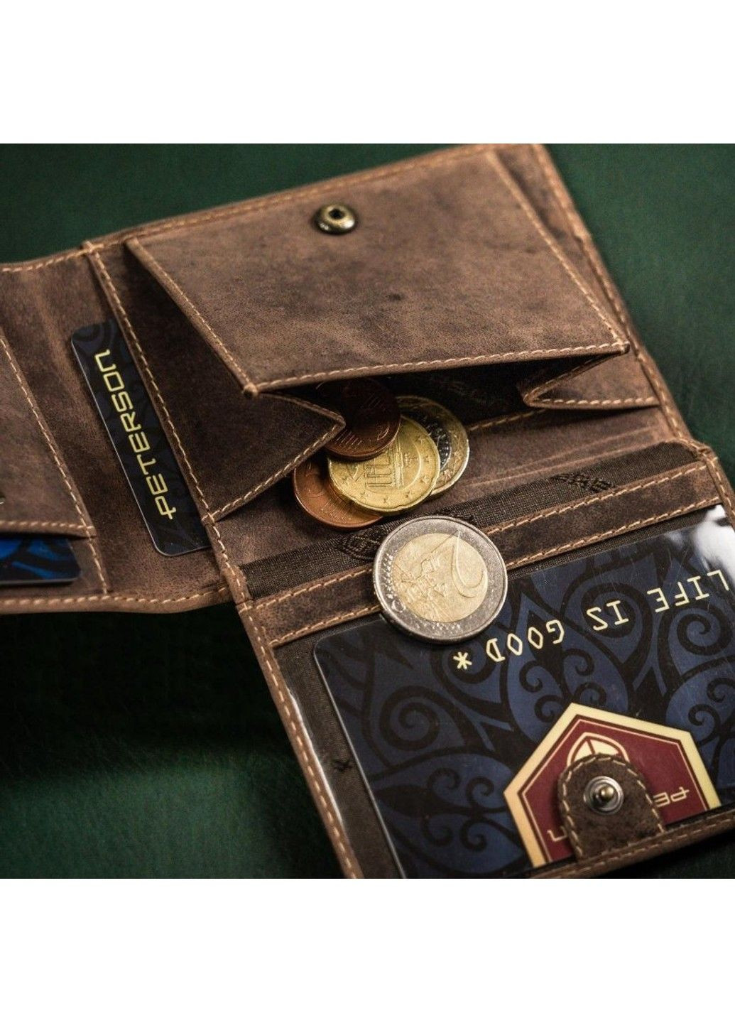 Затискач для грошей чоловічий шкіряний PTN N78 2-1-1 Peterson (284723200)