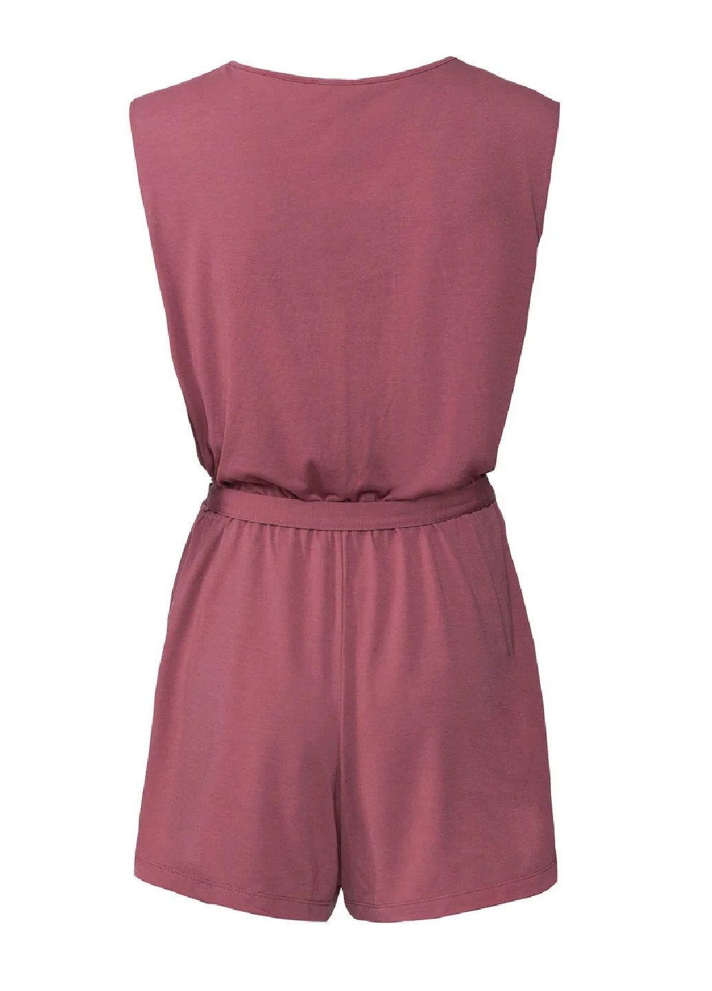 Комбинезон Esmara комбинезон-шорты однотонный темно-розовый кэжуал