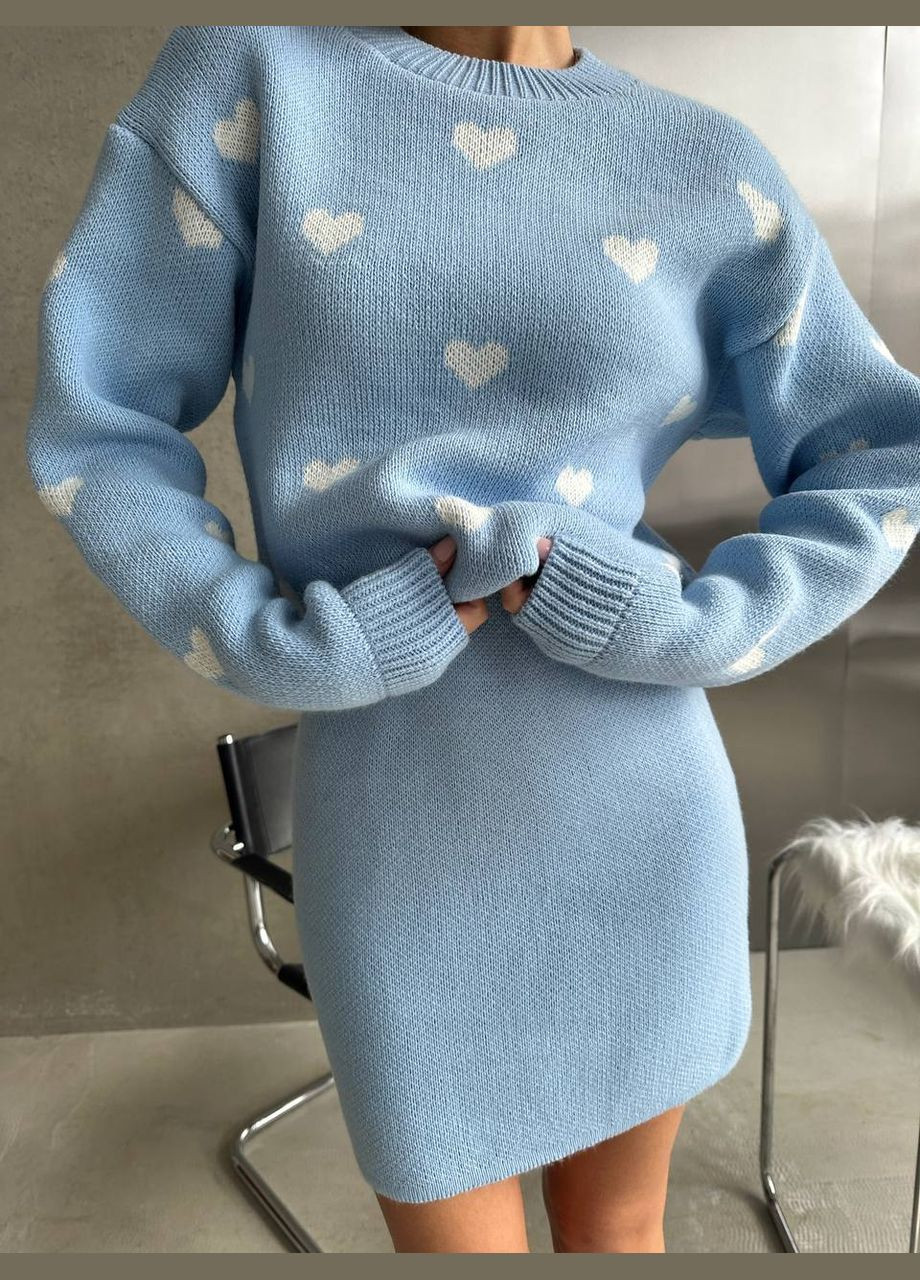 Стильный вязаный костюм Сердце Vakko (311504367)