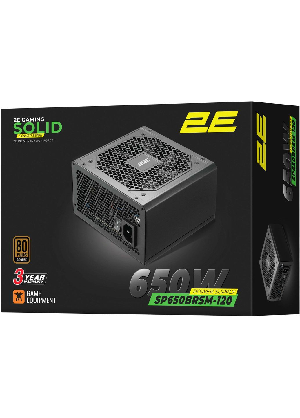 Блок живлення GAMING Solid Power 650W (-SP650BRSM-120) 2E (360410701)