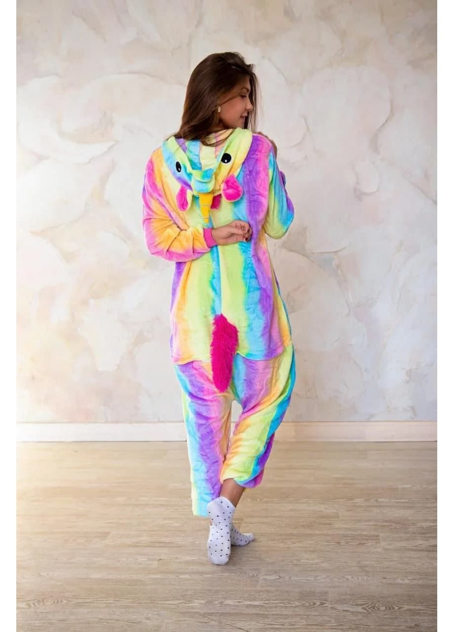 Кігурумі Райдужний єдиноріг для дорослого піжама для дому та вечірок костюм для сну New Trend (304771467)