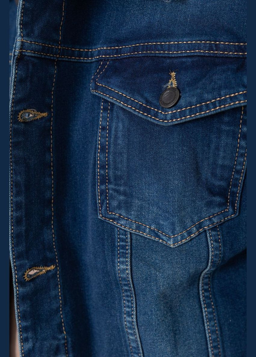 Синяя демисезонная джинсовая куртка мужская, цвет синий, Ager