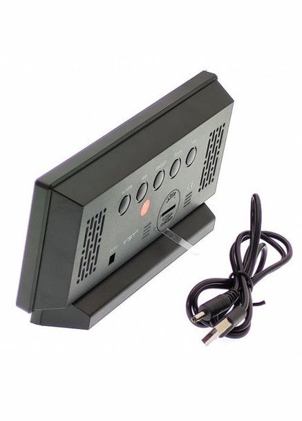 Цифровий мережевий годинник із дзеркальним LED-екраном 897L живлення за допомогою USB-кабелю, будильник VST (323000723)