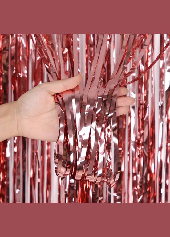 Дождик для фотозоны 3 м на 1 м розовое золото Jannet Дощик (316644769)