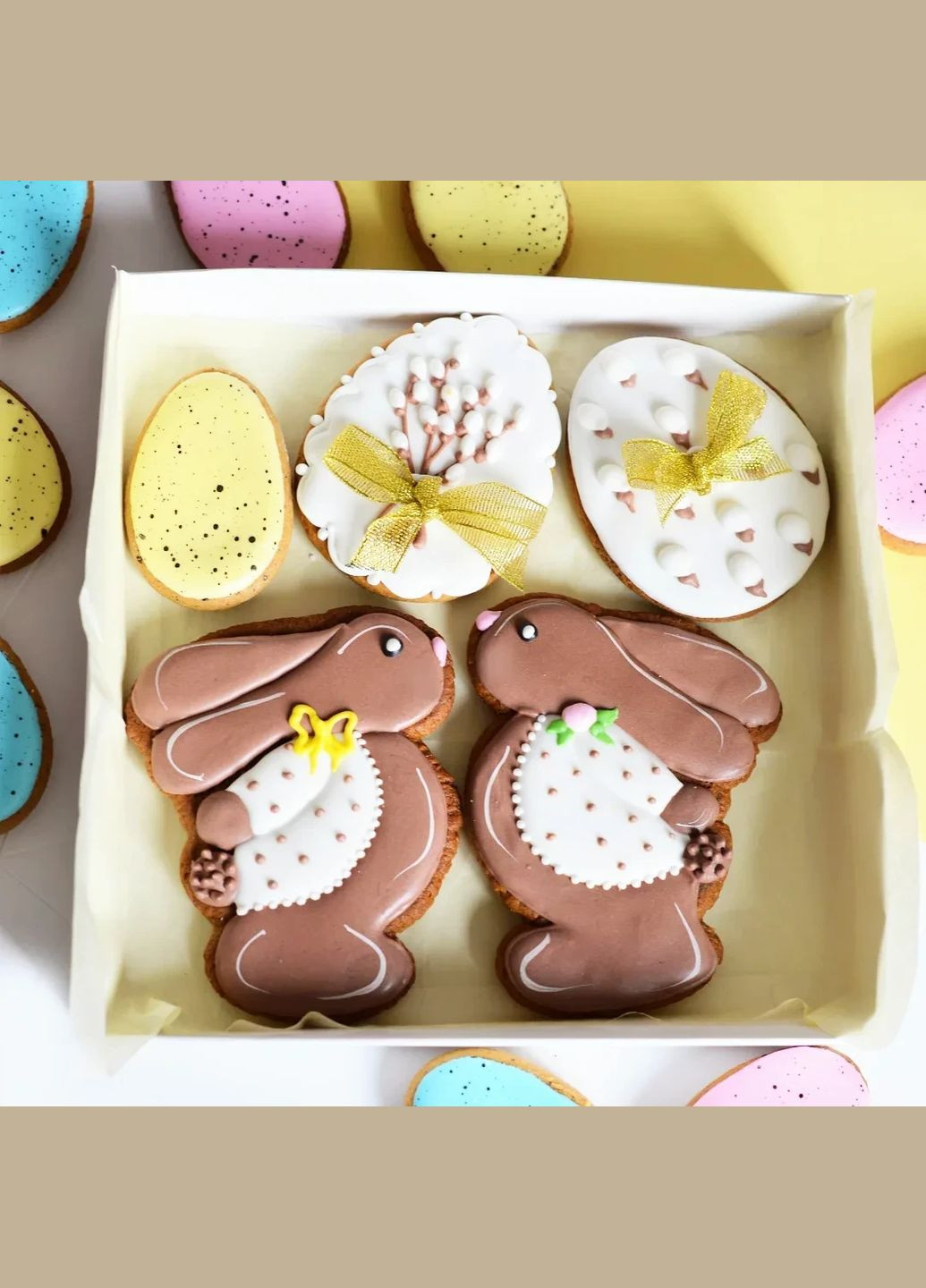 Набор пряников "Пасхальные кролики" 21*21 см No Brand (365865112)