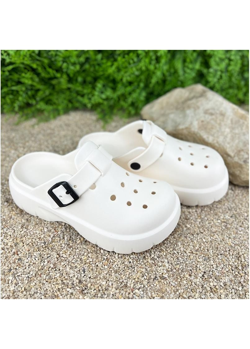 Крокси жiночi сабо на платформi Е-00710-387 Бiлi Luck Line (333299785)