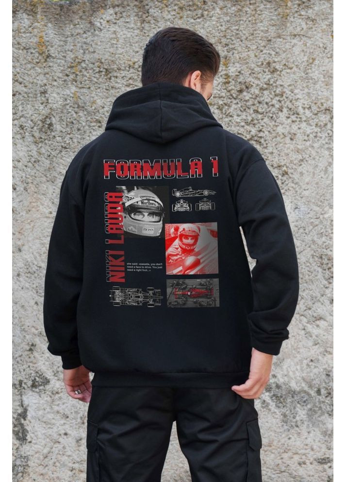 Утепленный зип тощие на флисе сапер с принтом Lauda Kane Black Without (362441492)