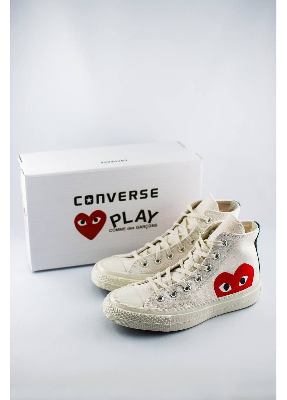 Комбіновані Осінні кеди чоловічі converse x comme des garcons play конверс No Brand
