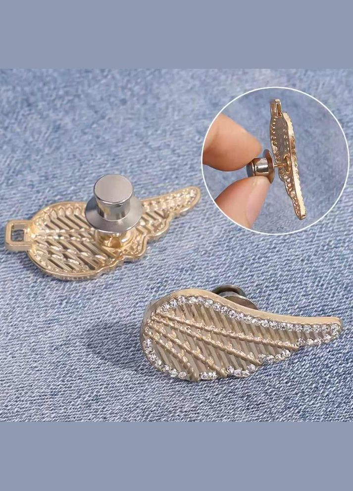 Застібка для стягування і зменшення в поясі джинсів крила золотого кольору (IY0049) No Brand (339067127)