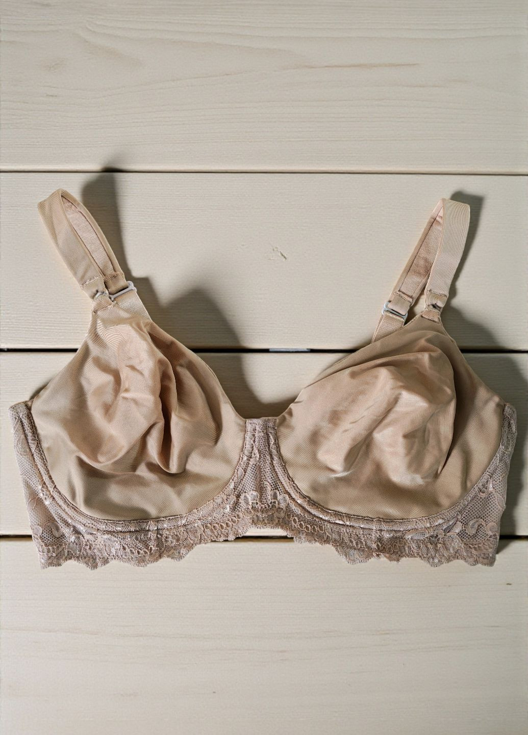 Бежевий балконет післяопераційний бюстгальтер з м'якими чашками без кісточок FS без кісточок бавовна, поліестер
