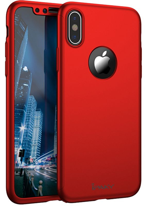 Чехолнакладка 360 PC Full Protection Case Apple iPhone XS Red iPaky (301779697)