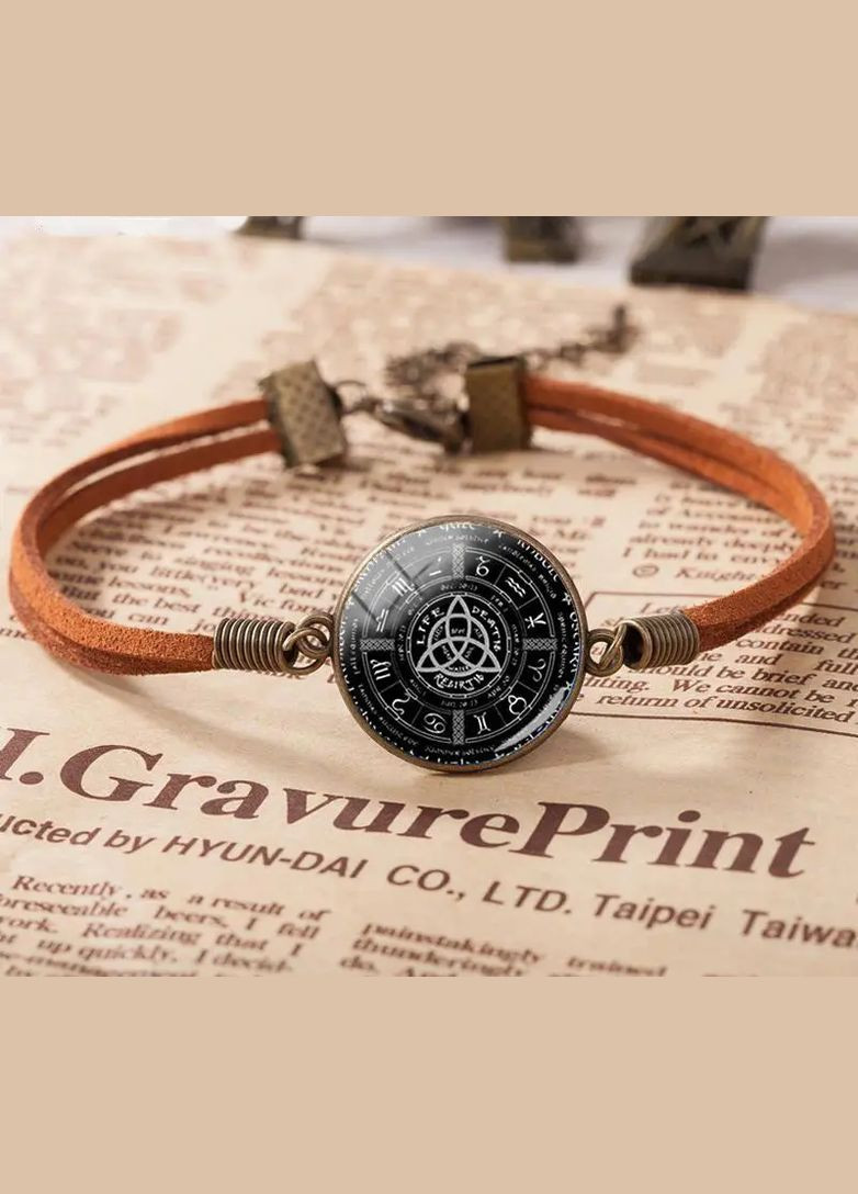 Браслет Языческое колесо Трикветр Виккан Sigil Сигил Магия амулет No Brand (340275959)