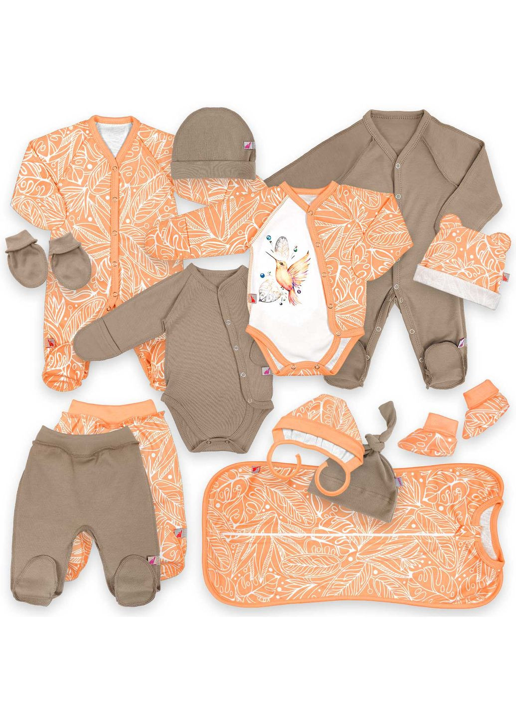 Комбинированный демисезонный набор в роддом из 13 предметов nectar и choco Tunes