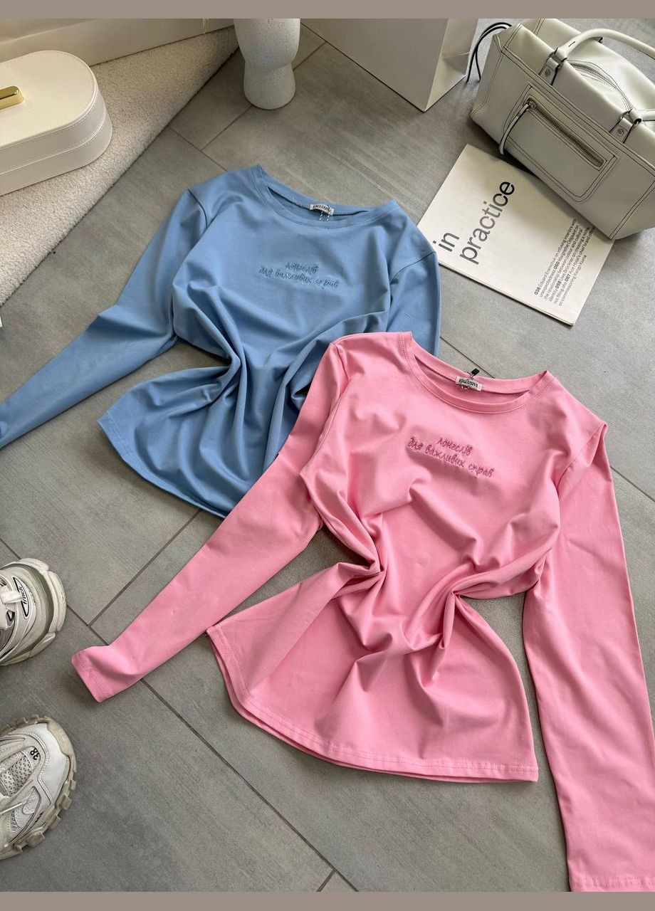 Лонгслів з вишивкою No Brand (331333578)