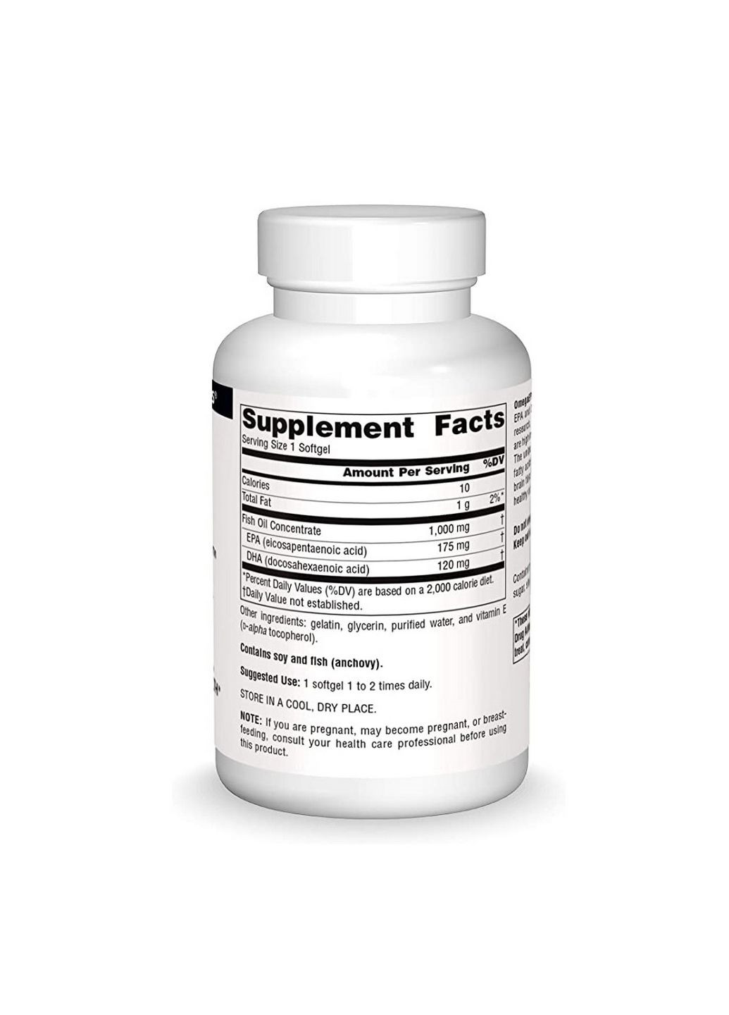 Жирные кислоты Omega EPA Fish Oil 1000 mg, 100 капсул Source Naturals (295898880)