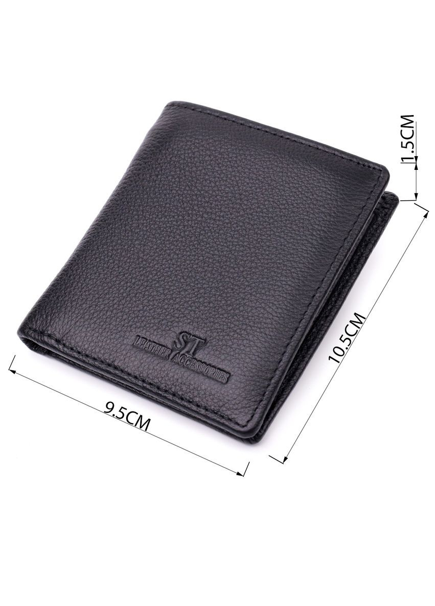 Жіночий гаманець в класичному чорному кольорі 19466 Чорний st leather (329146431)