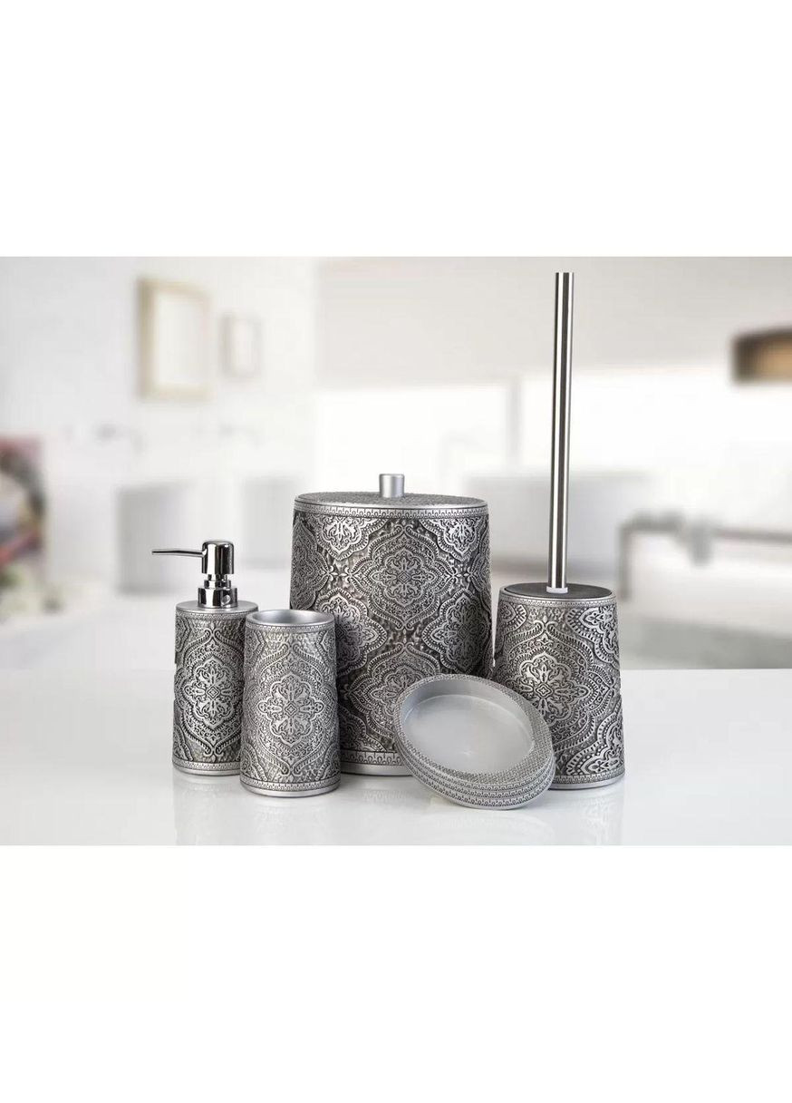 Комплект в ванную Lane gri серый (5 предметов) Irya (275393342)