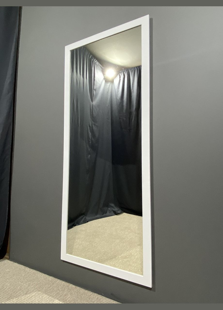 Дзеркало настінне велике 160 х 90 см в повний зріст ростовое в рамі білого кольору на стіну підлогове No Brand (333823533)