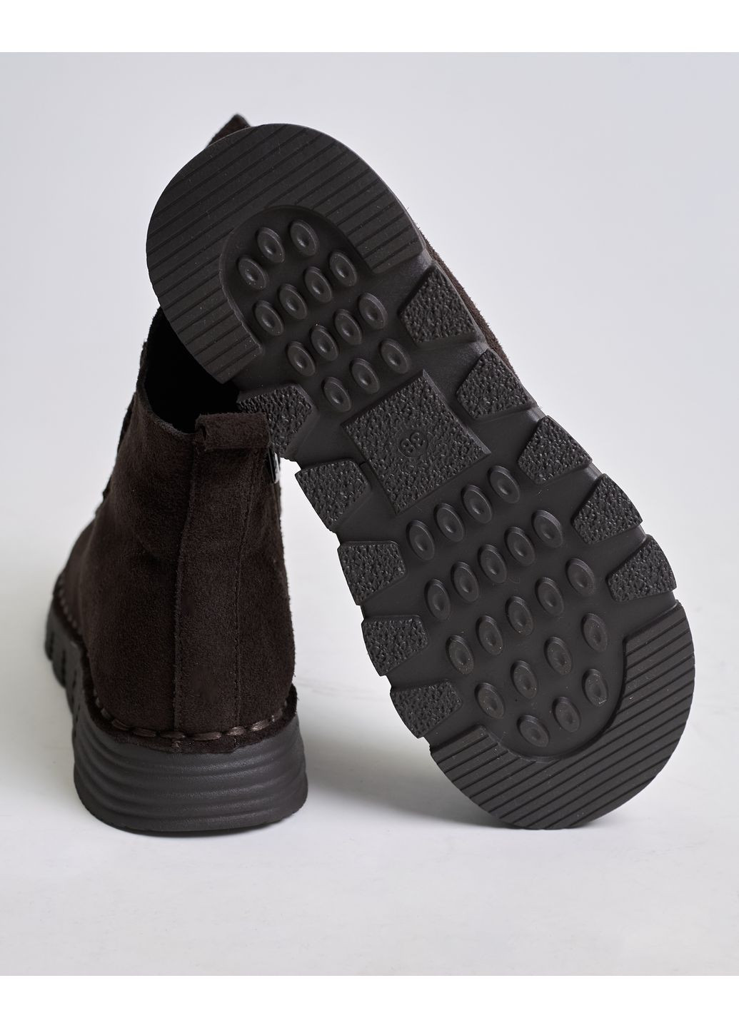 Зимние ботинки зимние замша шерсть ALLSY с молнией из натуральной замши